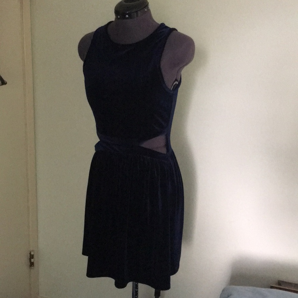 Velvety blue dress